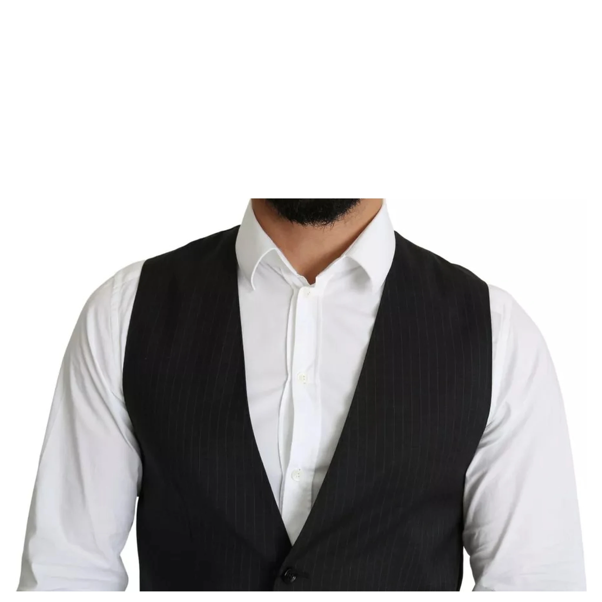 Black Men Formal STAFF Dress Waistcoat Vest