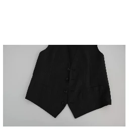 Black Men Formal STAFF Dress Waistcoat Vest