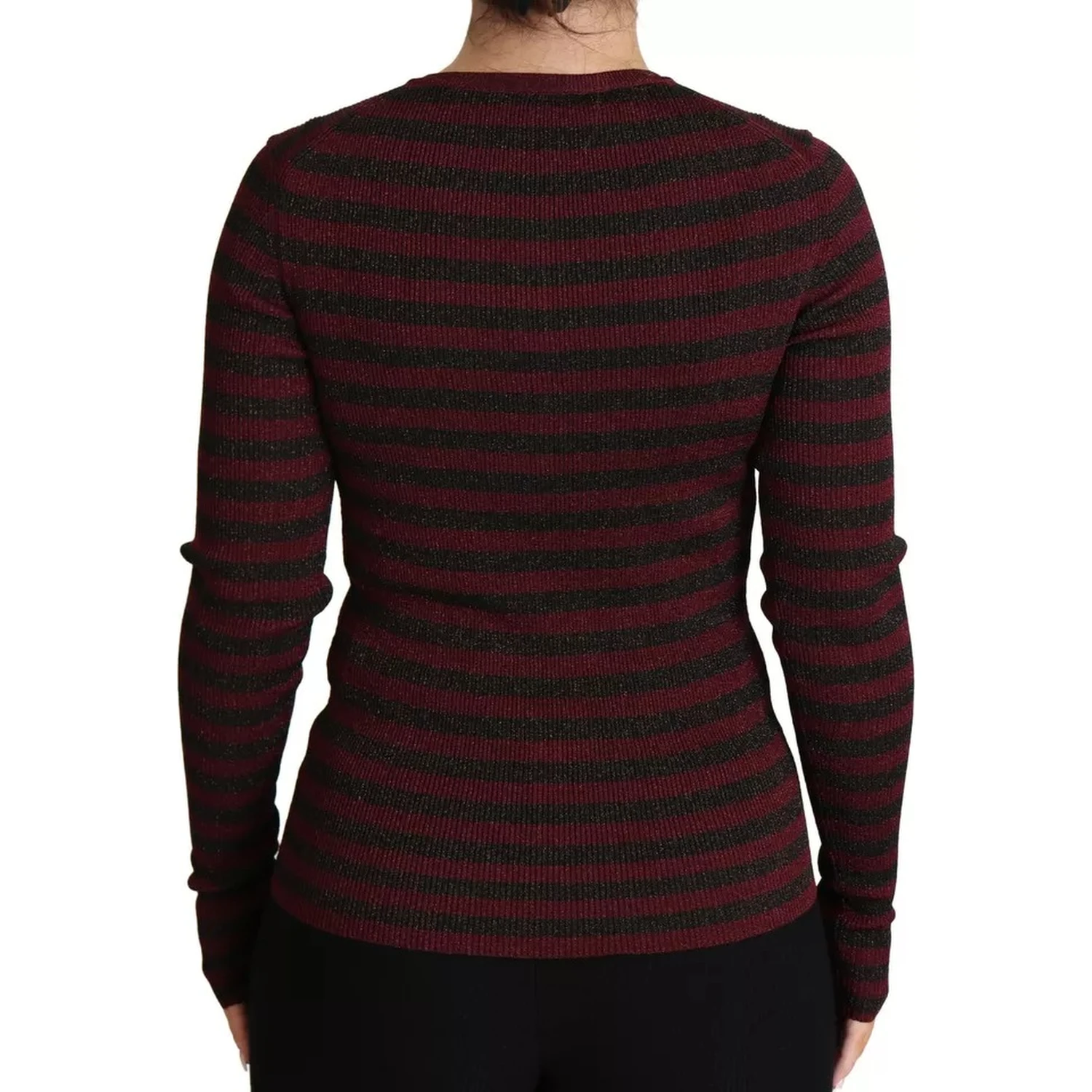 Black Red Striped Womens Cardigan Sweater