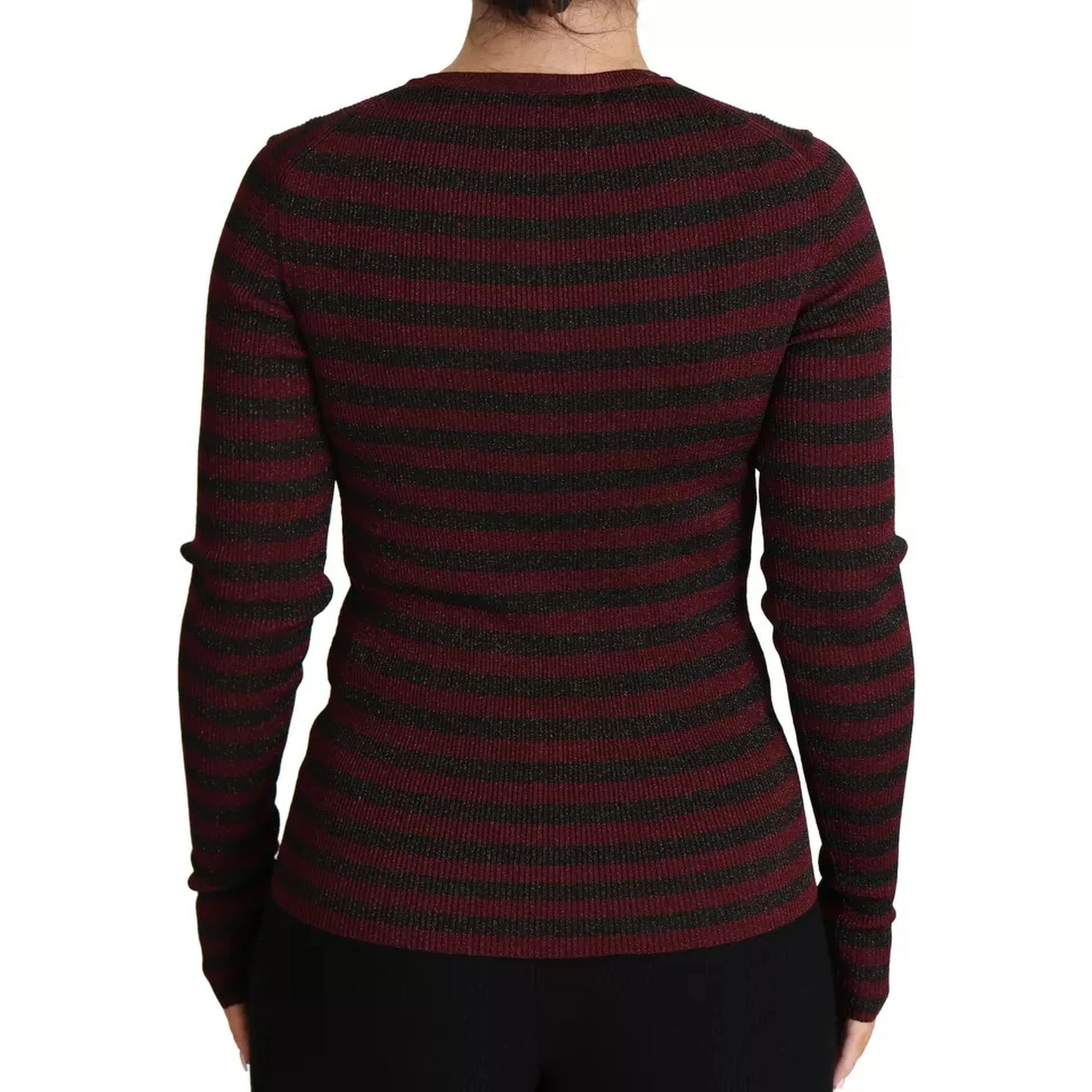 Black Red Striped Womens Cardigan Sweater