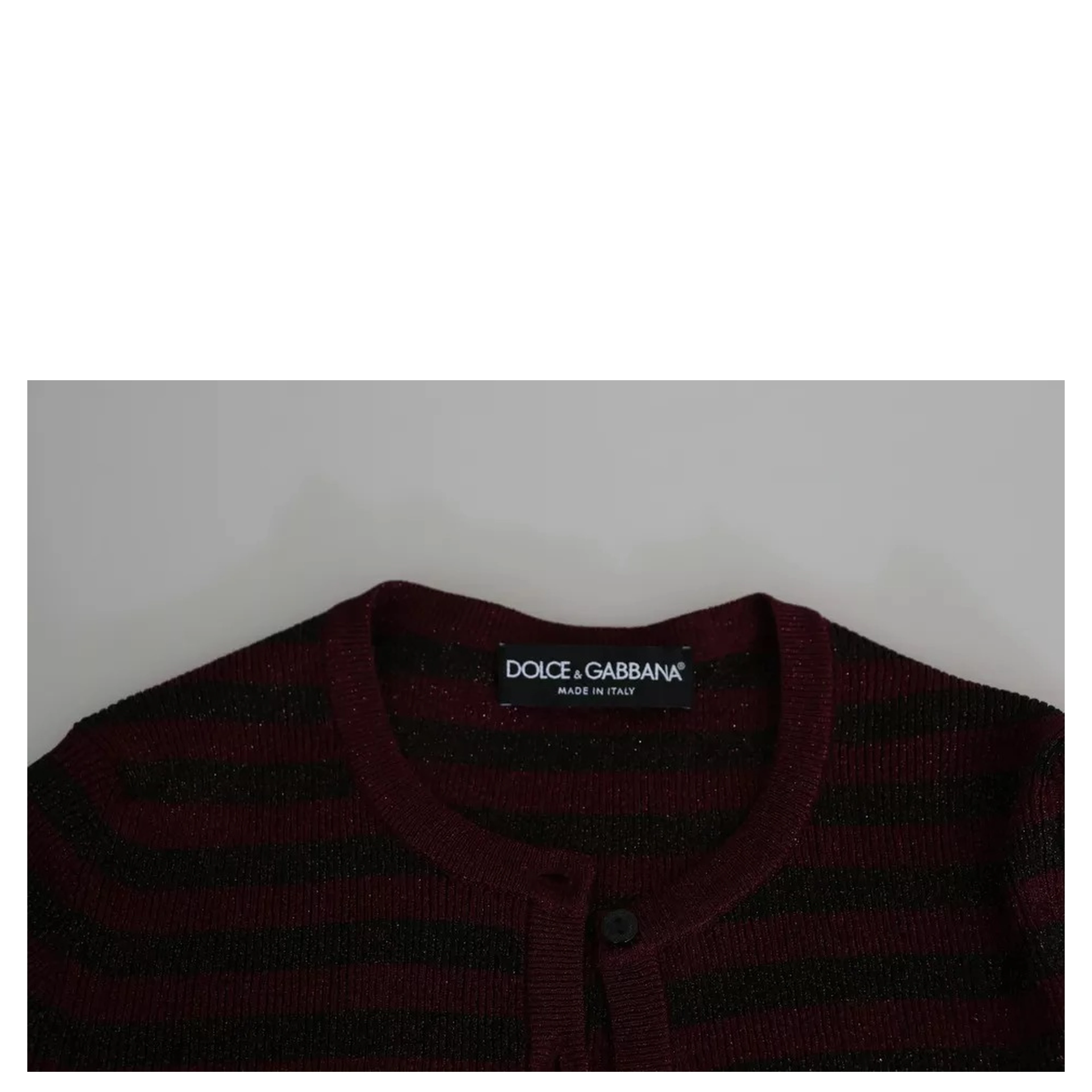 Black Red Striped Womens Cardigan Sweater