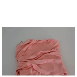 Pink Silk Stretch Strapless Sheath Midi Dress