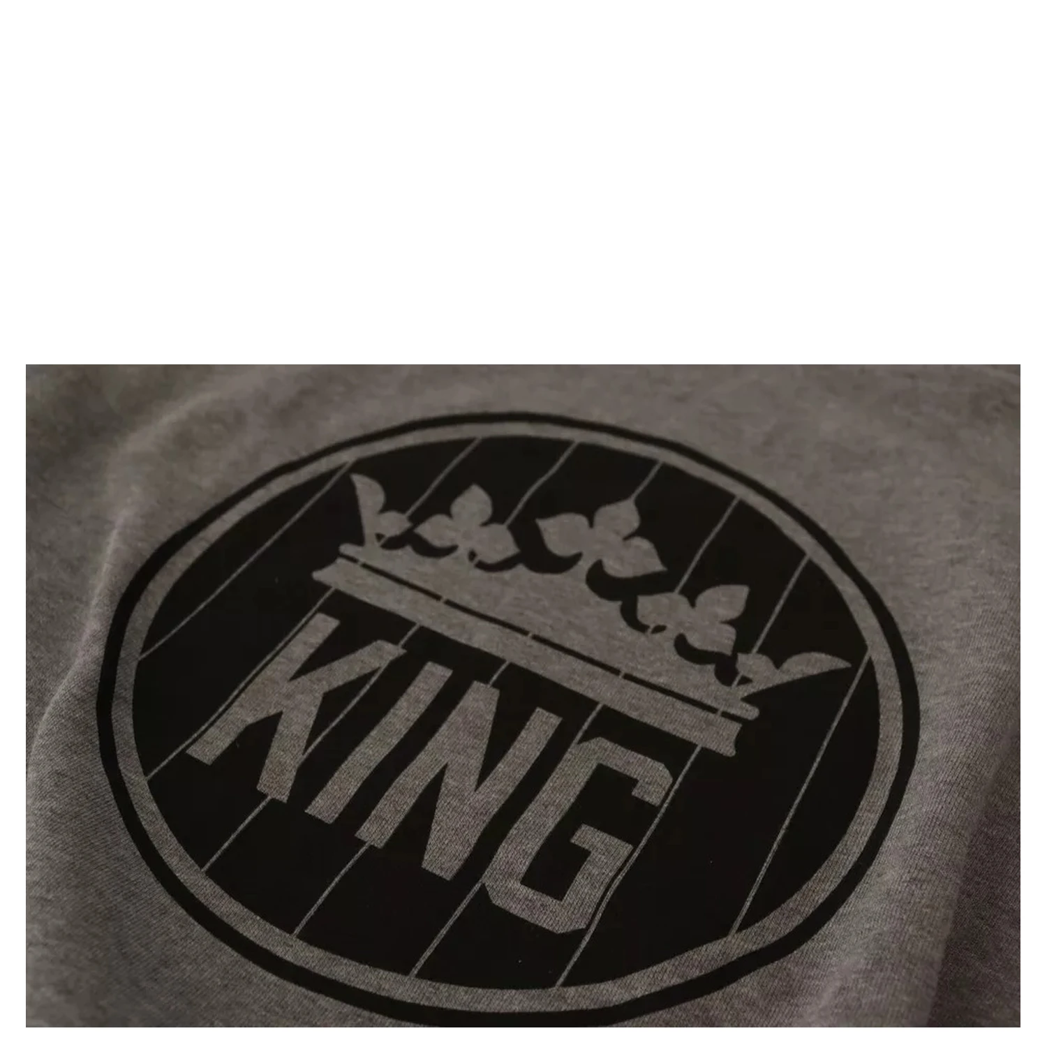 Gray Crown King Cotton Pullover Sweater