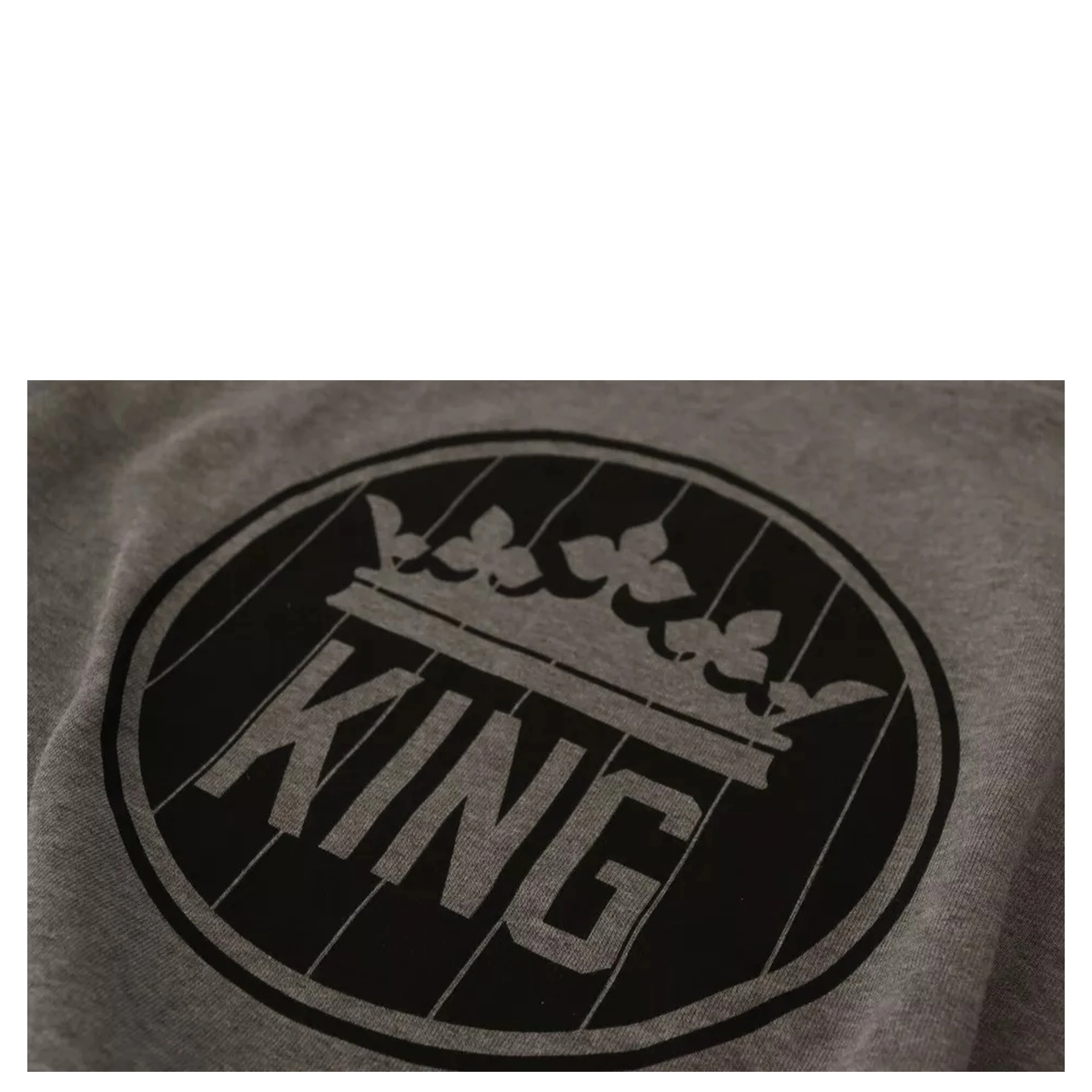 Gray Crown King Cotton Pullover Sweater