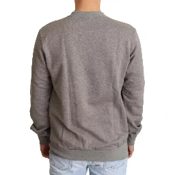 Gray Crown King Cotton Pullover Sweater