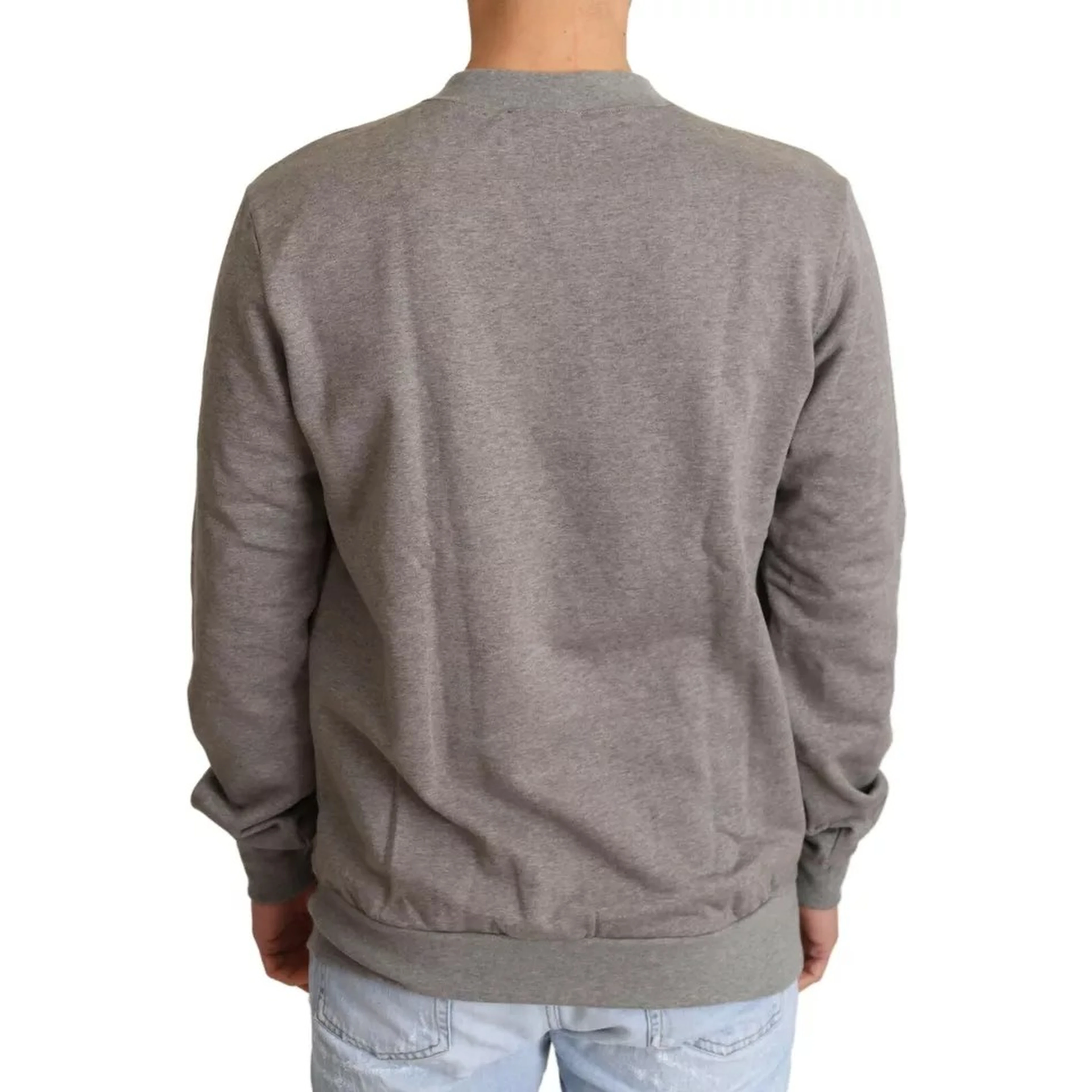 Gray Crown King Cotton Pullover Sweater