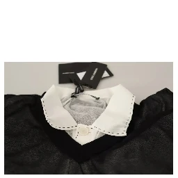 Black White Shirt One Piece Pullover Sweater