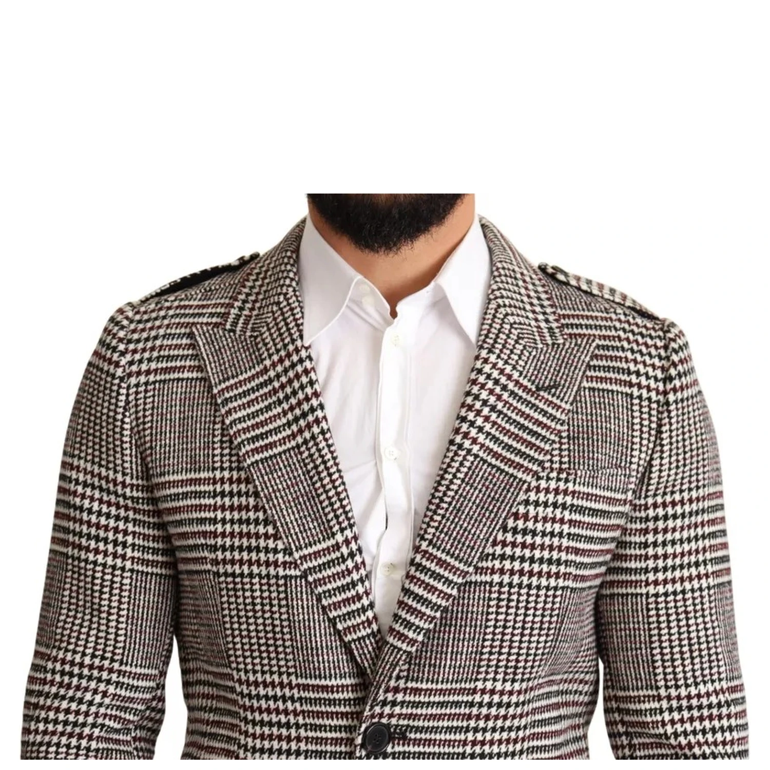 Gray Check Plaid Long Trench Coat Jacket