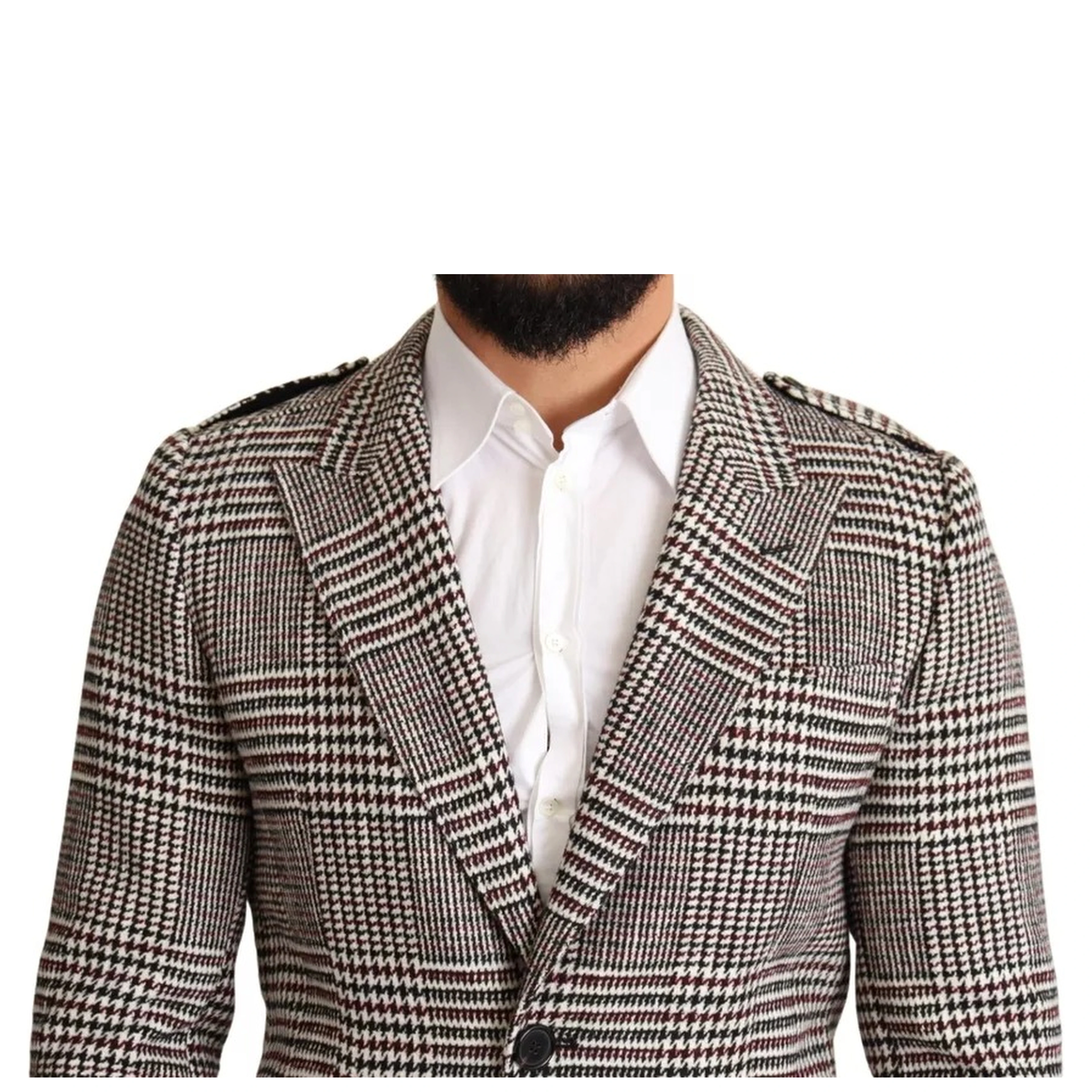 Gray Check Plaid Long Trench Coat Jacket