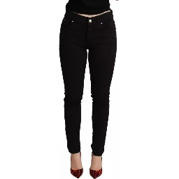 Black Cotton Stretch Skinny Denim Jeans