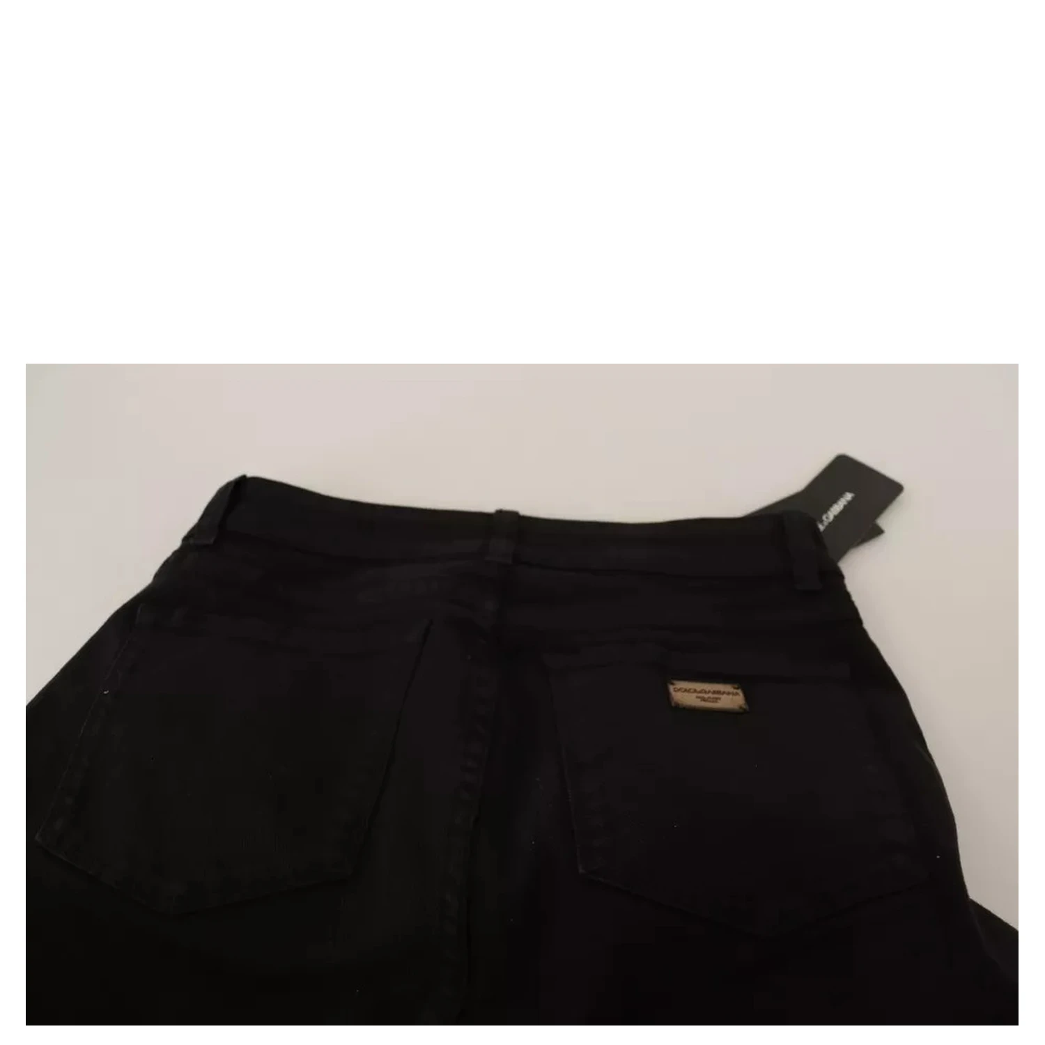 Black Cotton Stretch Skinny Denim Jeans