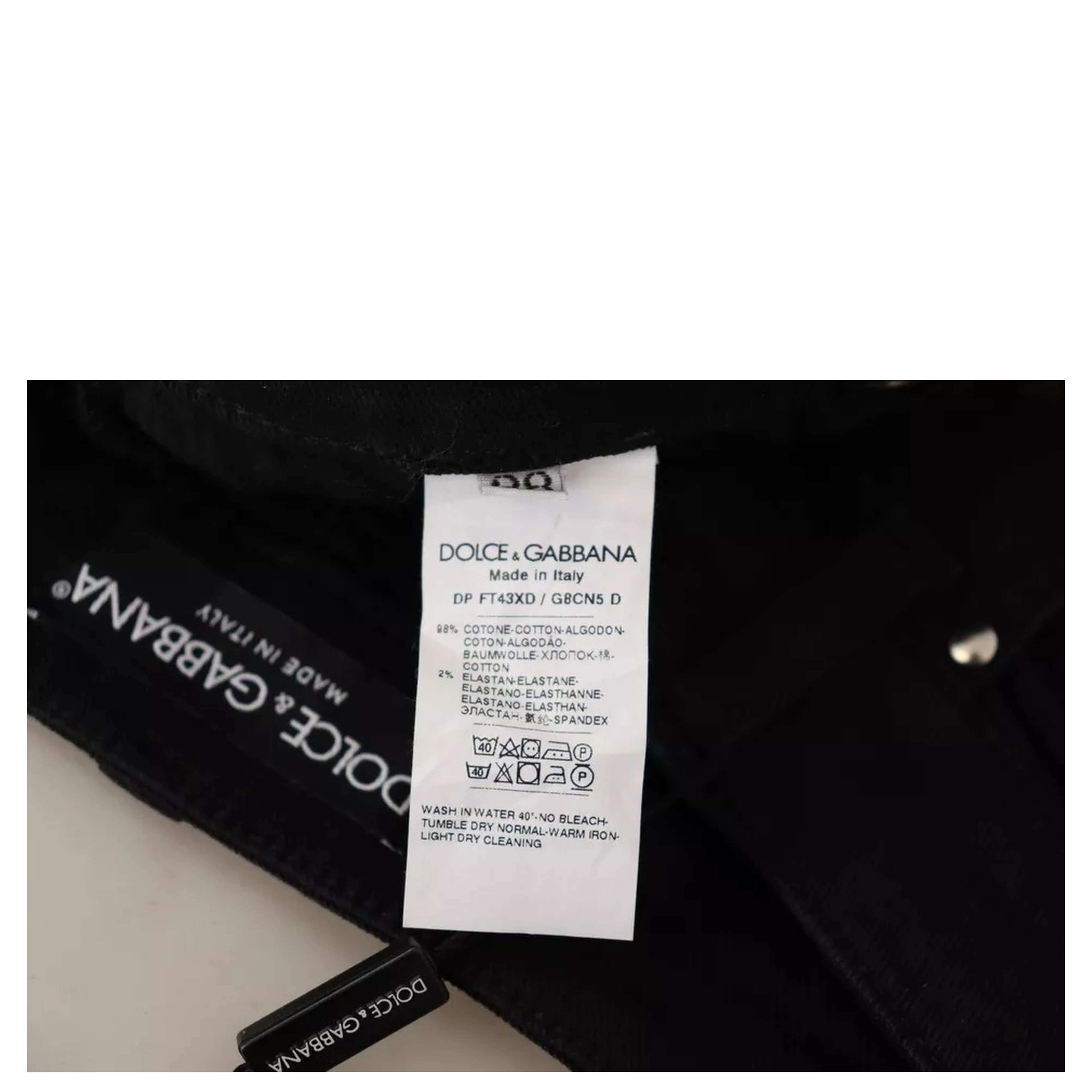 Black Cotton Stretch Skinny Denim Jeans