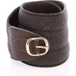 Brown D&G Leather Linnen Logo Belt