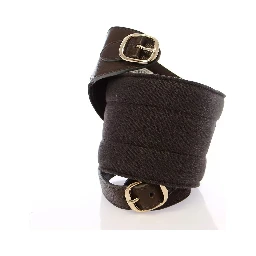 Brown D&G Leather Linnen Logo Belt
