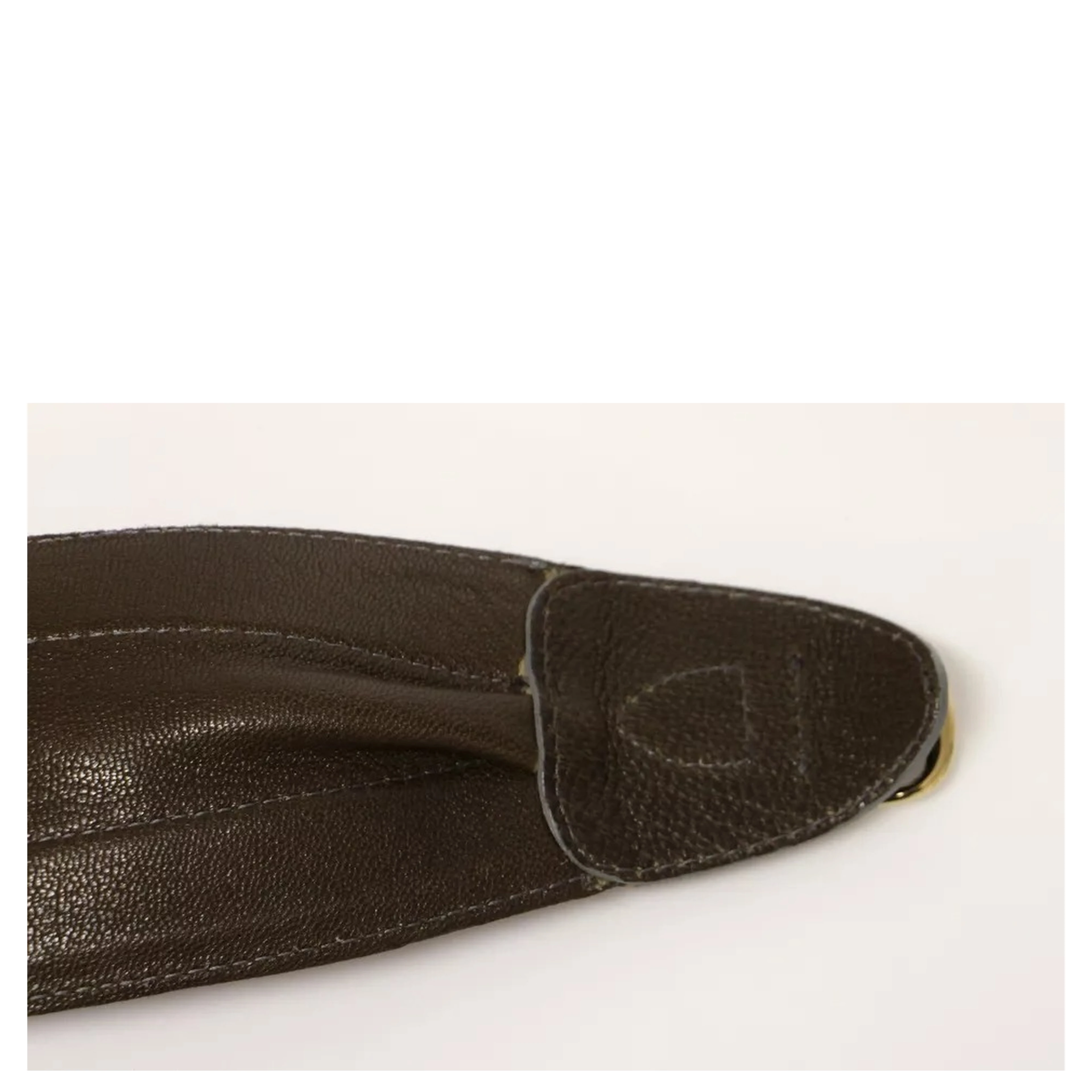 Brown D&G Leather Linnen Logo Belt