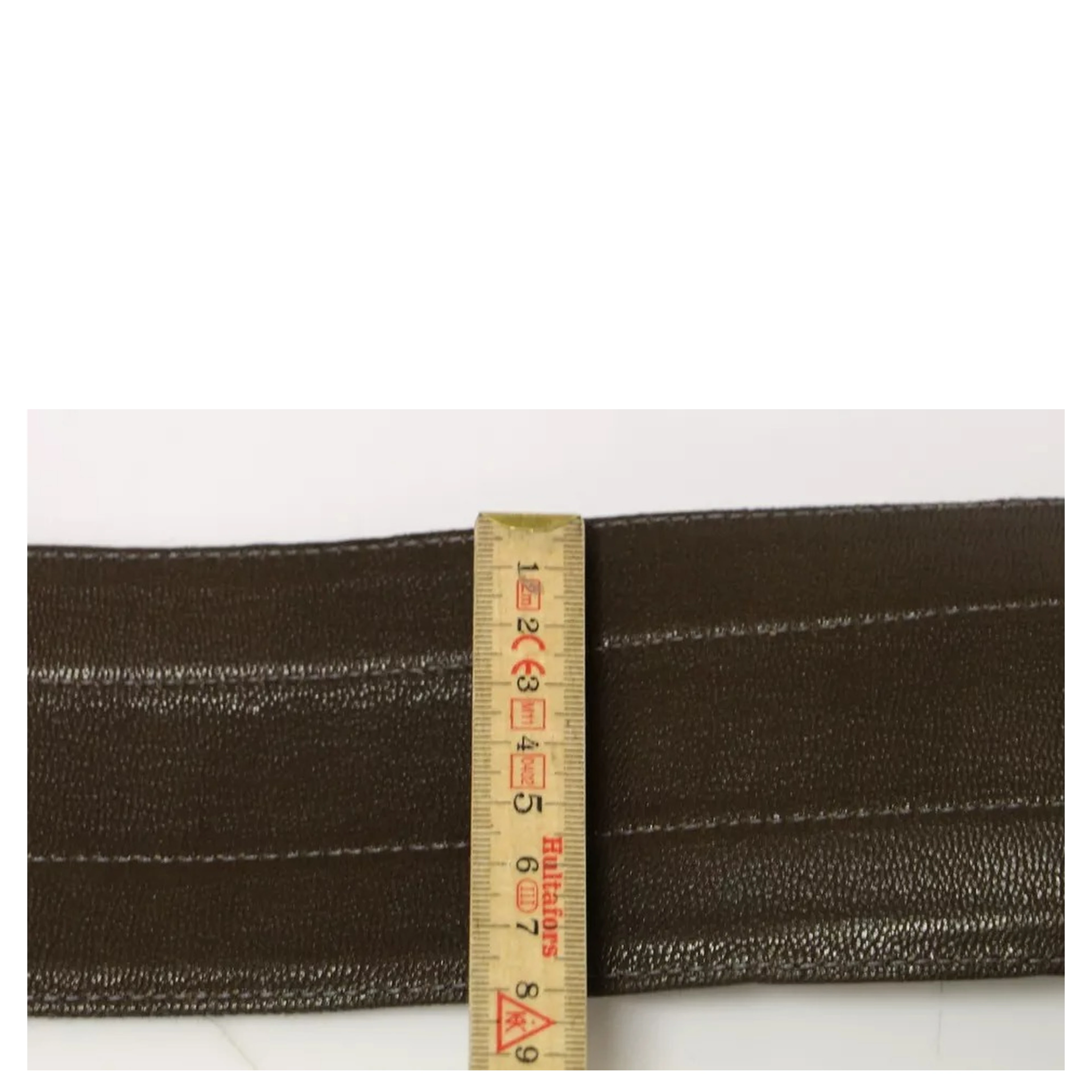 Brown D&G Leather Linnen Logo Belt