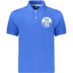 Blue Cotton Polo Shirt