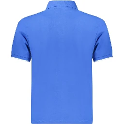 Blue Cotton Polo Shirt
