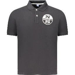 Black Cotton Polo Shirt