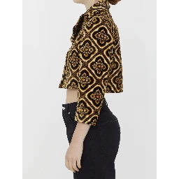 Velvet cropped jacket