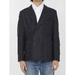 Anthracite flannel jacket