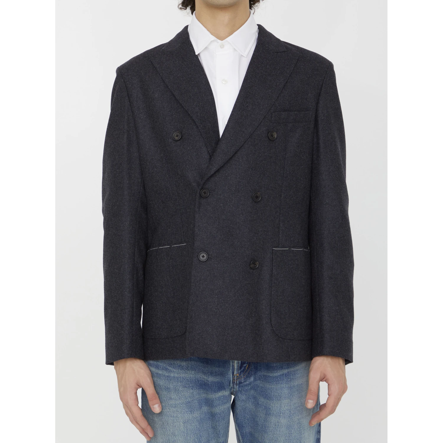 Anthracite flannel jacket