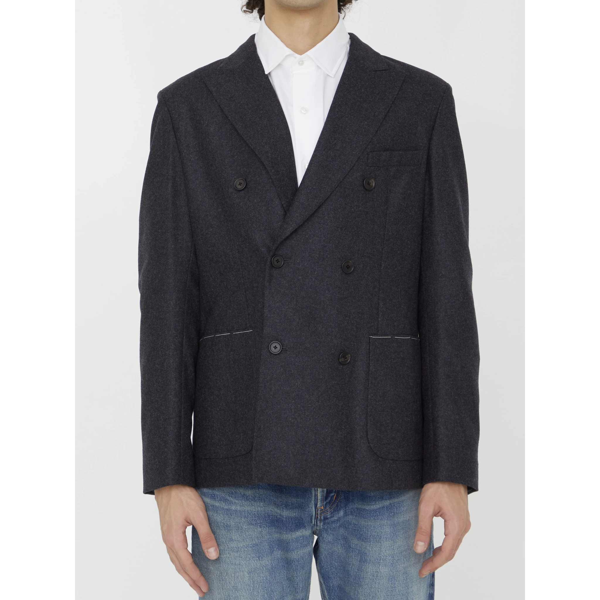 Anthracite flannel jacket