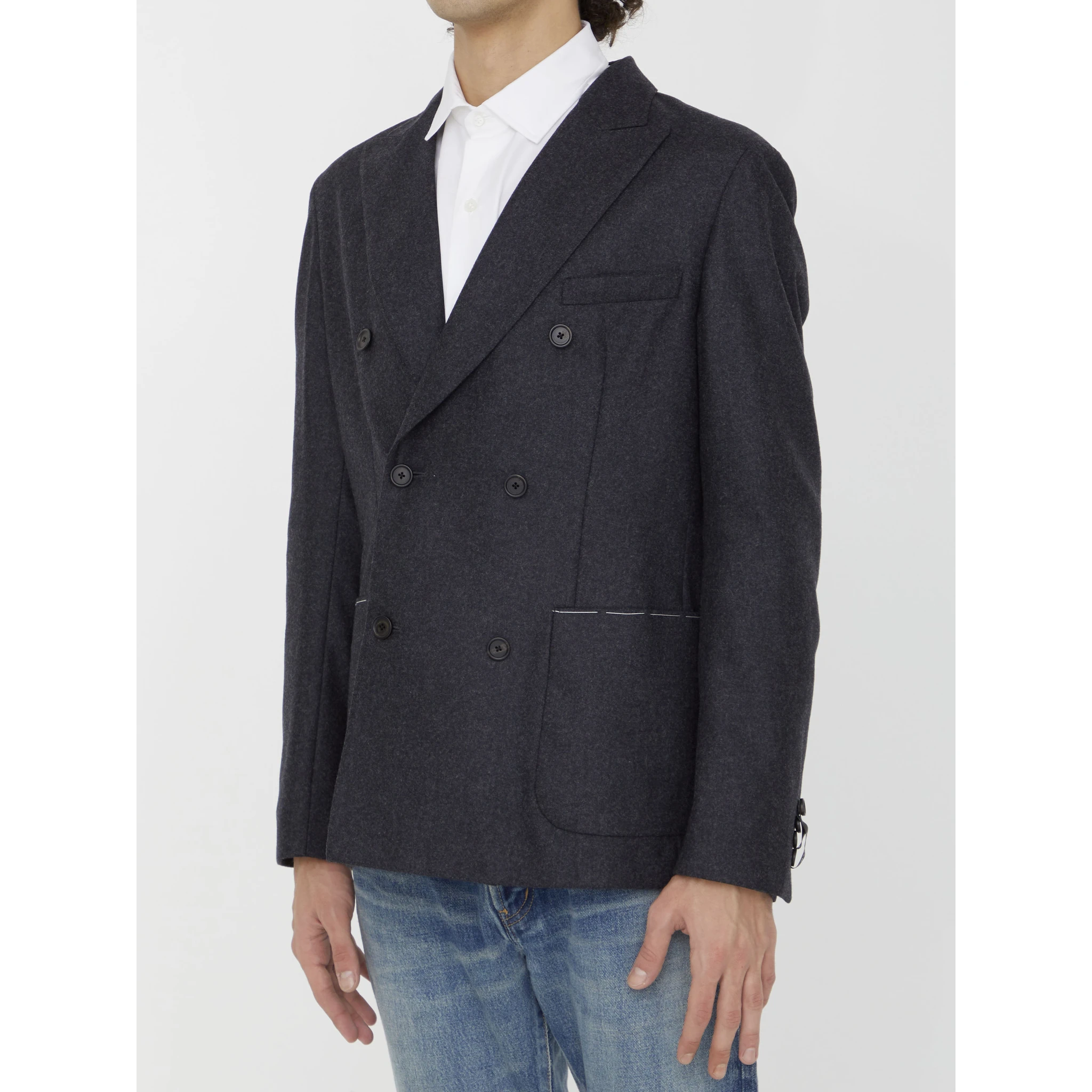 Anthracite flannel jacket