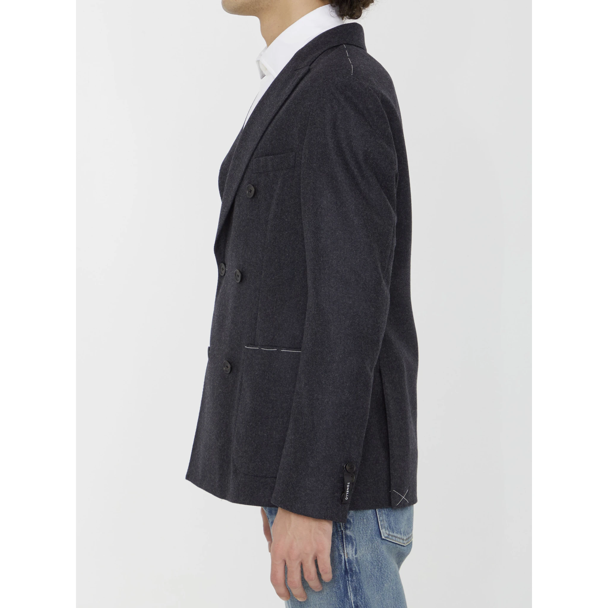 Anthracite flannel jacket