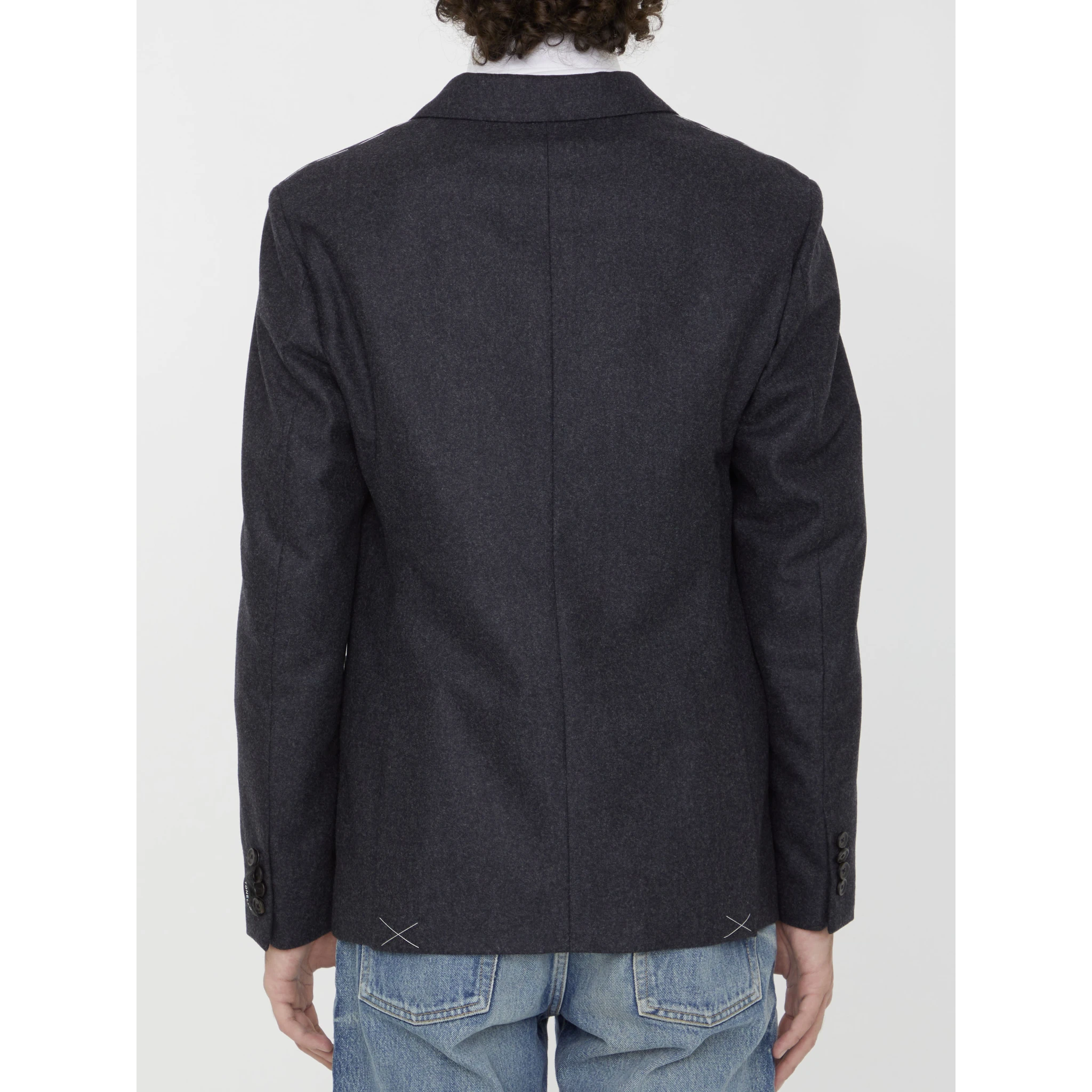 Anthracite flannel jacket