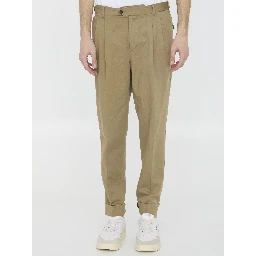 Cotton and linen trousers