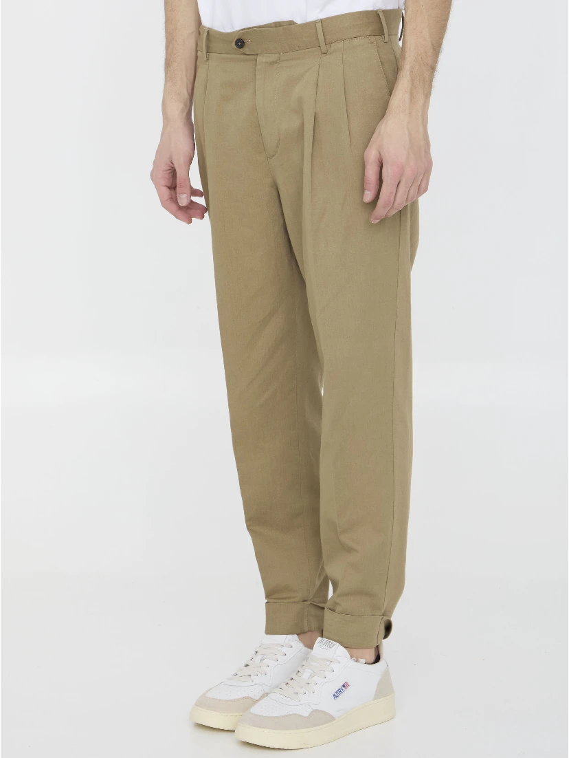 Cotton and linen trousers