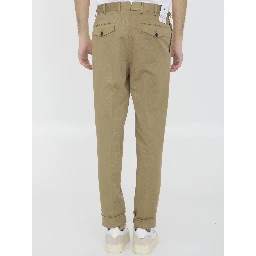 Cotton and linen trousers