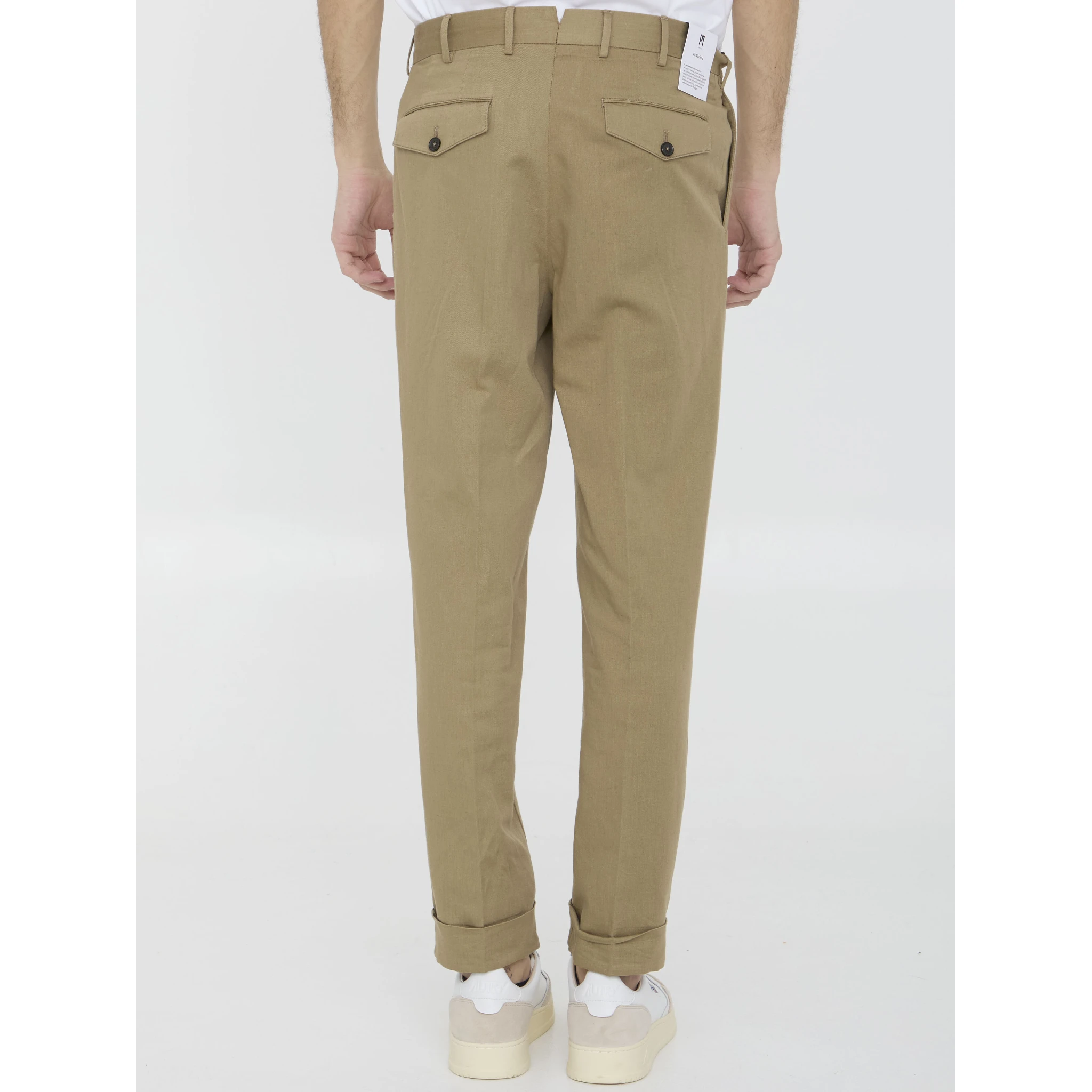 Cotton and linen trousers