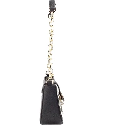 Carmen Small Black Haircalf Pouchette Shoulder Crossbody Bag