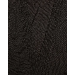 Black Wool V-neck Crossed Cardigan Sweater