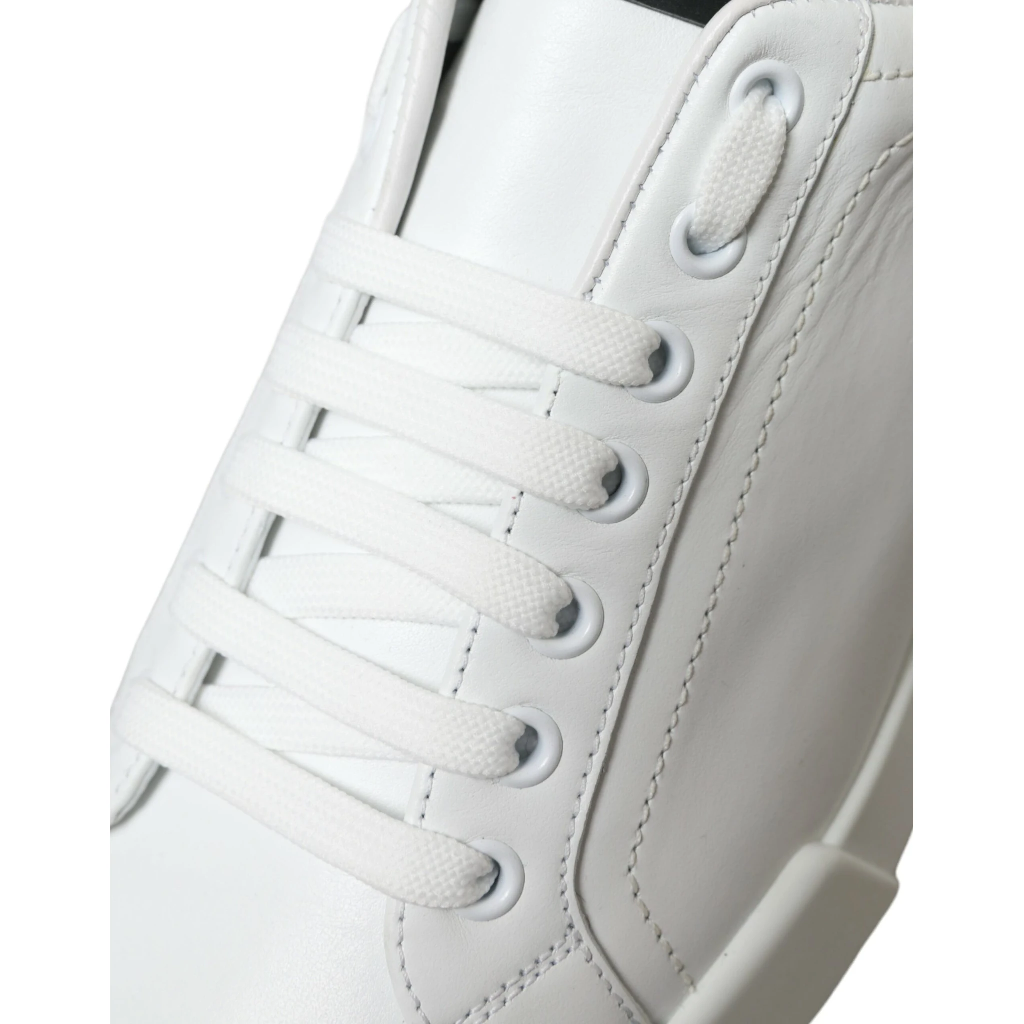 White Green Leather Portofino Sneakers Shoes