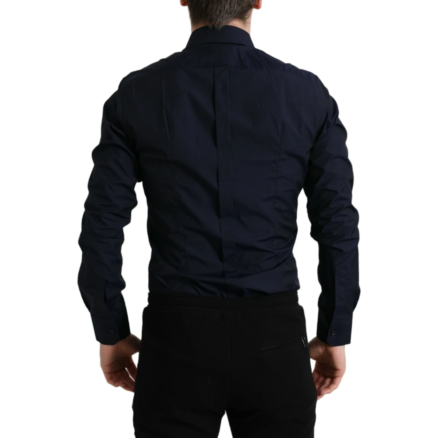 Navy Blue Slim Fit Formal GOLD Dress Shirt