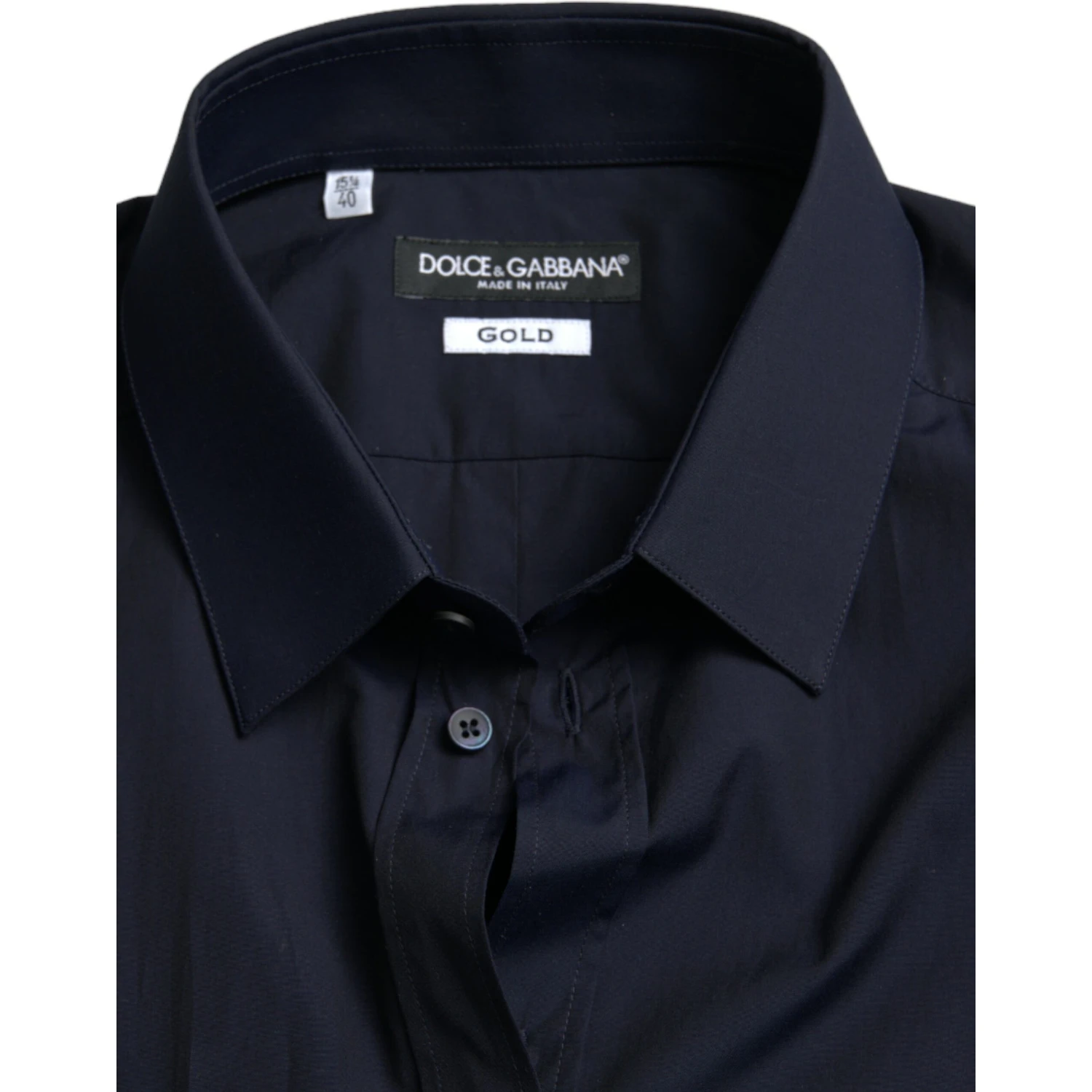 Navy Blue Slim Fit Formal GOLD Dress Shirt