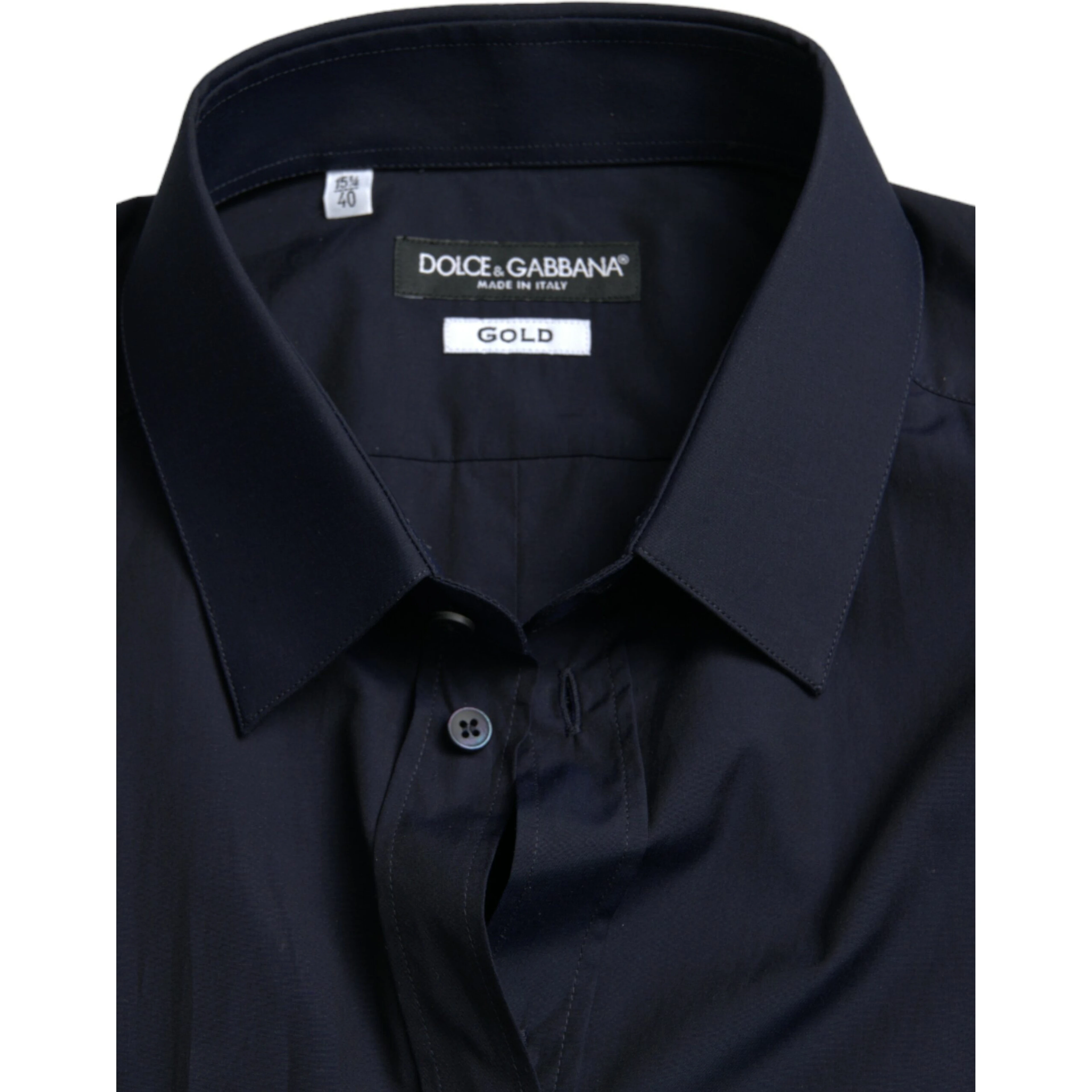 Navy Blue Slim Fit Formal GOLD Dress Shirt
