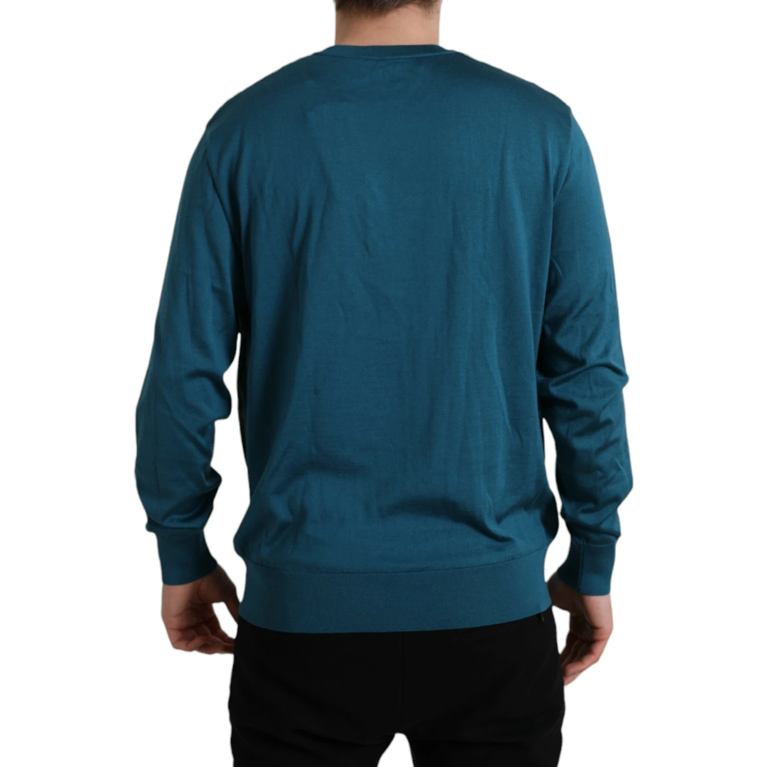 Green Peacock Feather Pullover Sweater