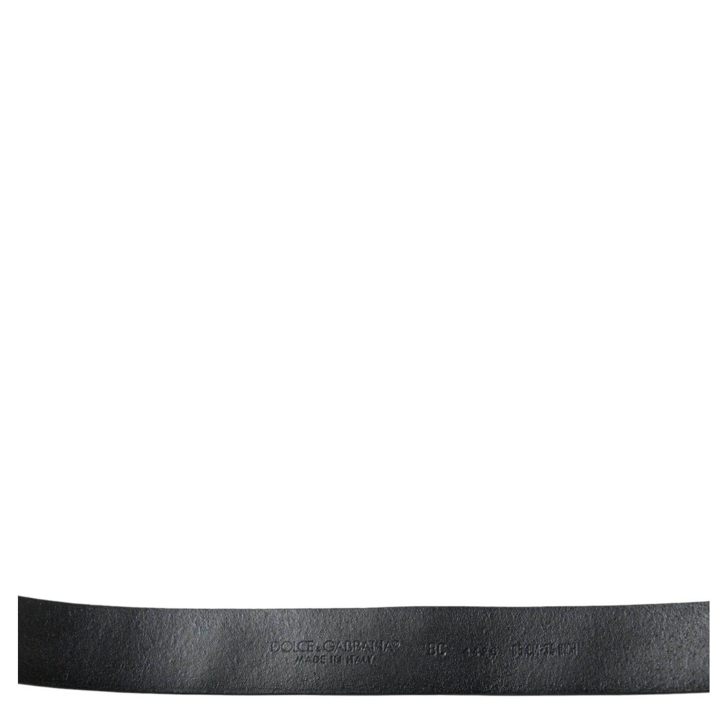 Black Embellished Leather Engraved Buckle Belt
