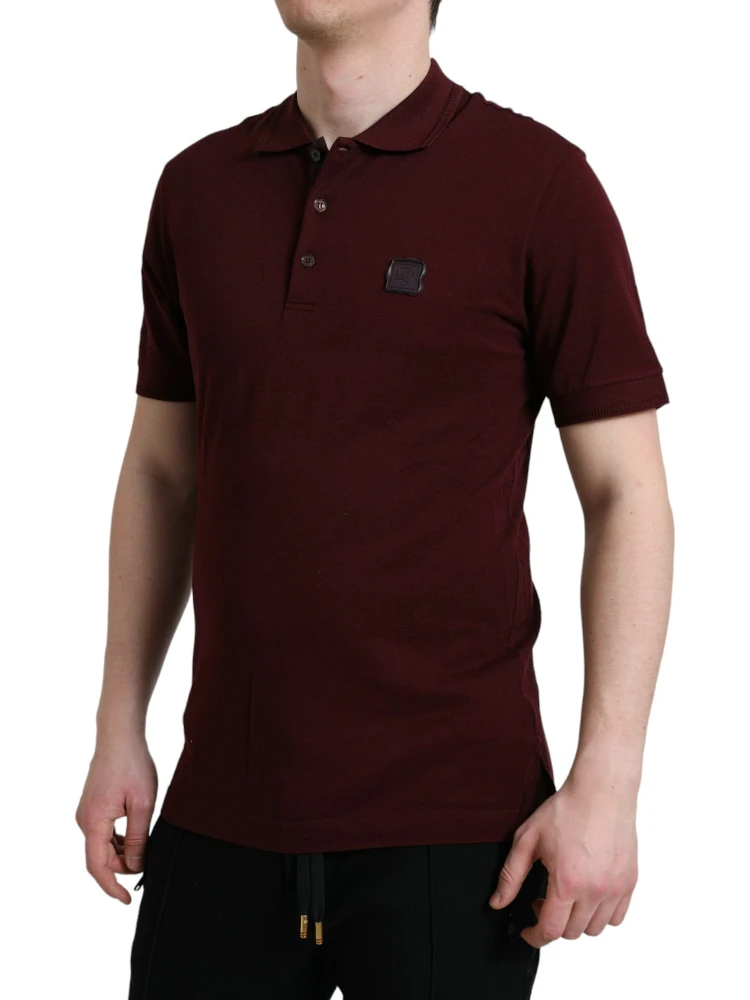 Maroon Collared Short Sleeves Polo T-shirt alternative