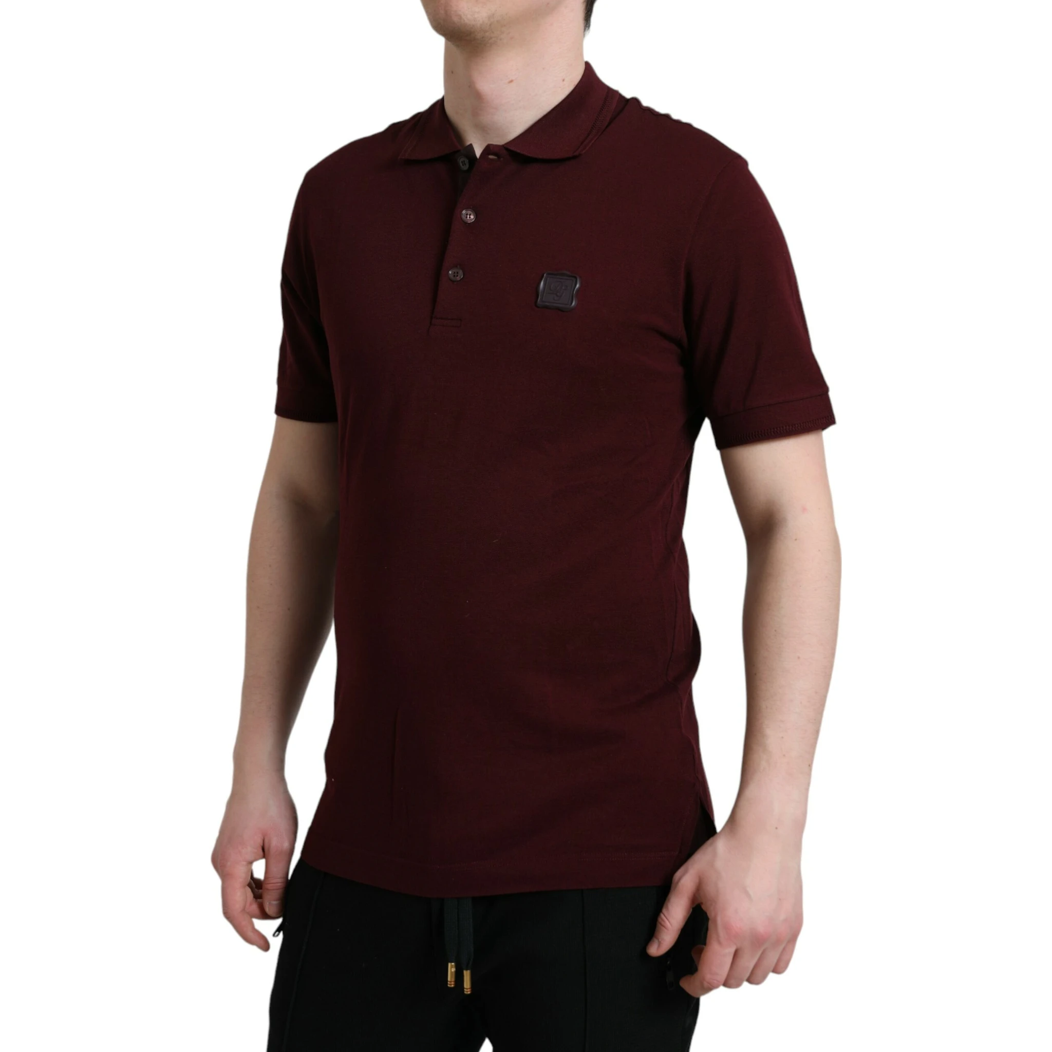 Maroon Collared Short Sleeves Polo T-shirt