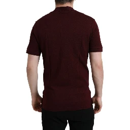Maroon Collared Short Sleeves Polo T-shirt