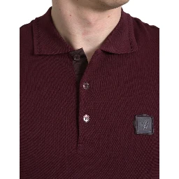 Maroon Collared Short Sleeves Polo T-shirt