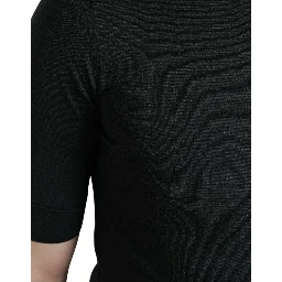 Dark Gray Crew Neck Short Sleeves T-shirt