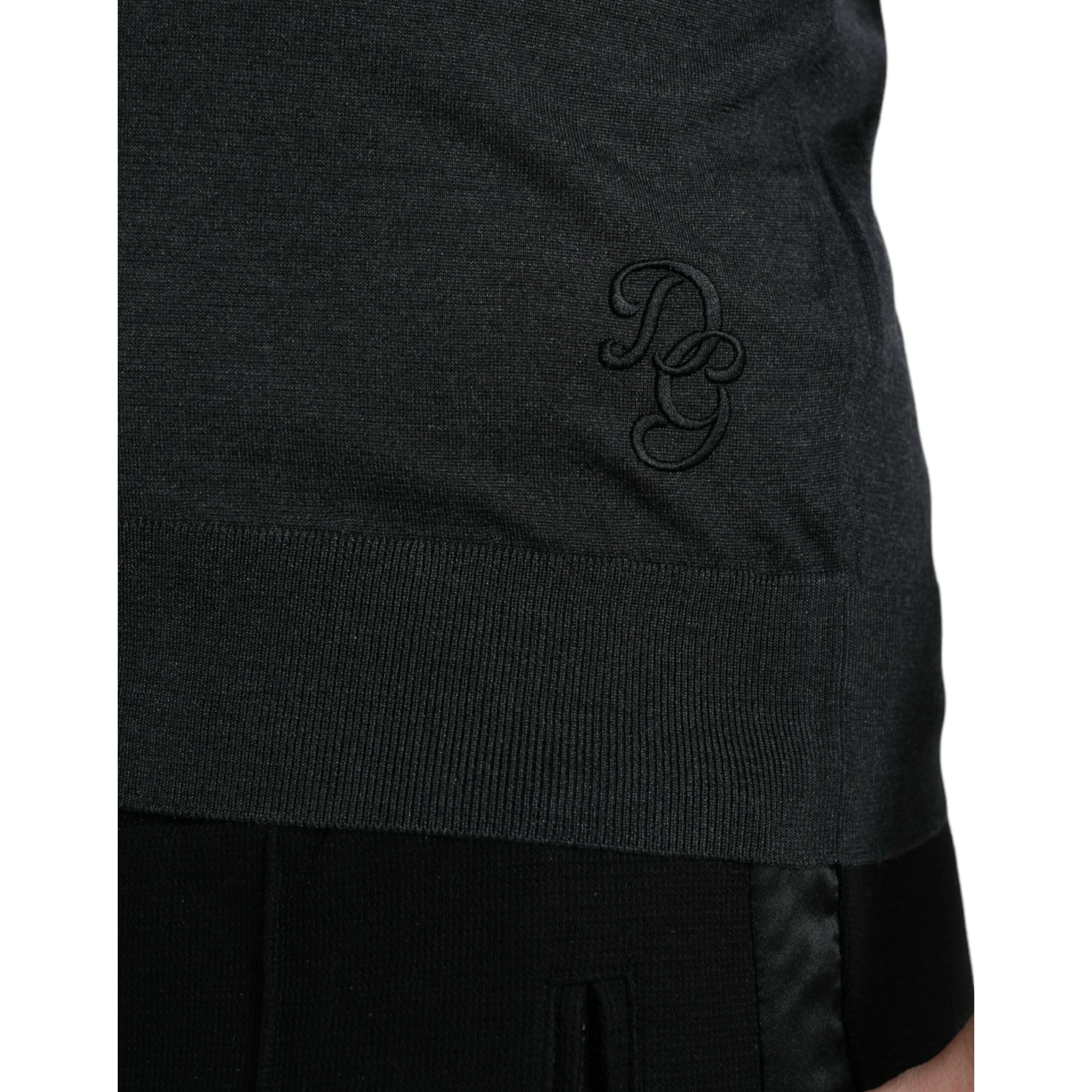 Dark Gray Crew Neck Short Sleeves T-shirt