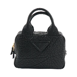 Logo-Plaque Grained-Leather Tote Bag