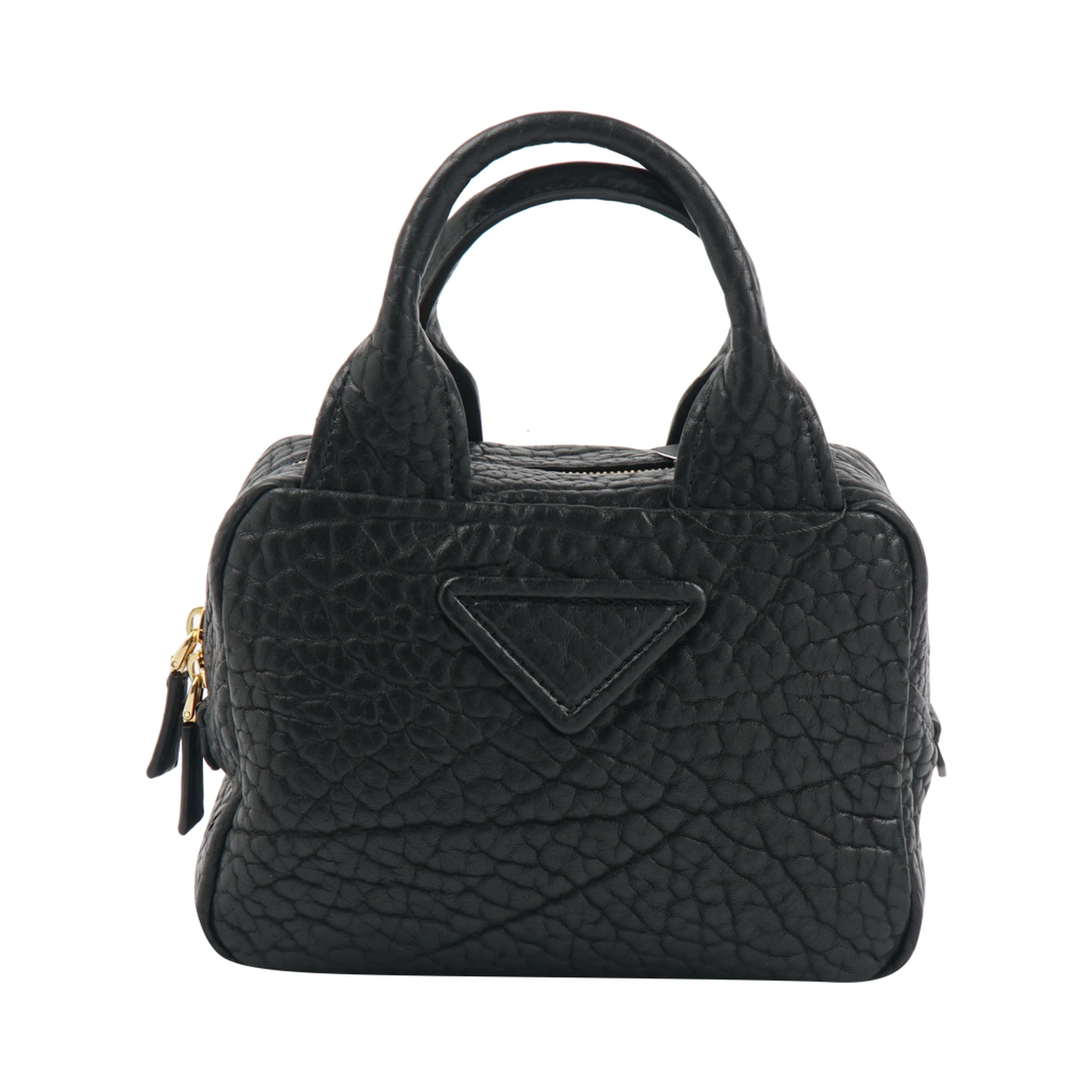 Logo-Plaque Grained-Leather Tote Bag